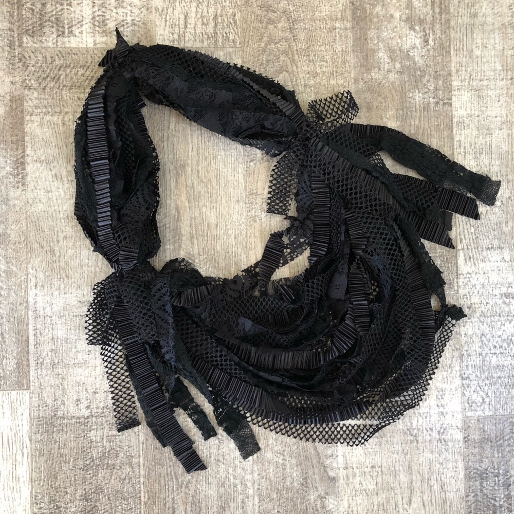 Black  Scrappy Scarf